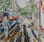 Ulice Abbesses / Rue des Abbesses /Street Abbesses Paris
